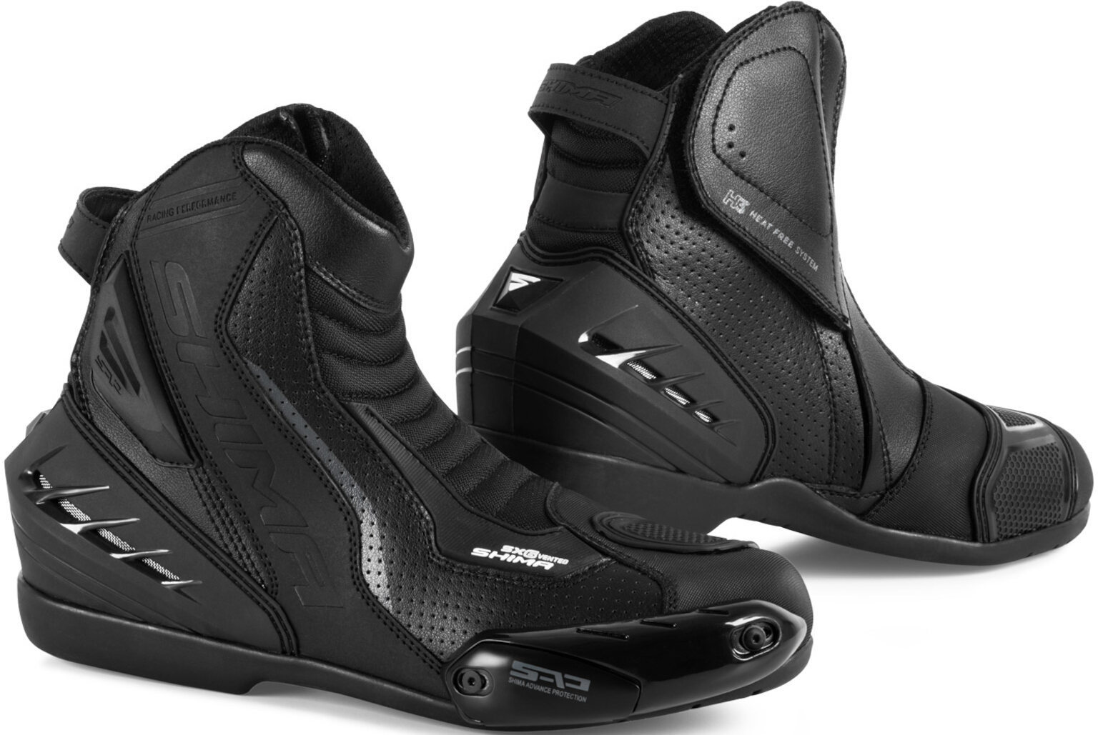 Shima Sx-6 Motorcycle Boots, Black, Size 44, Black, Size 44