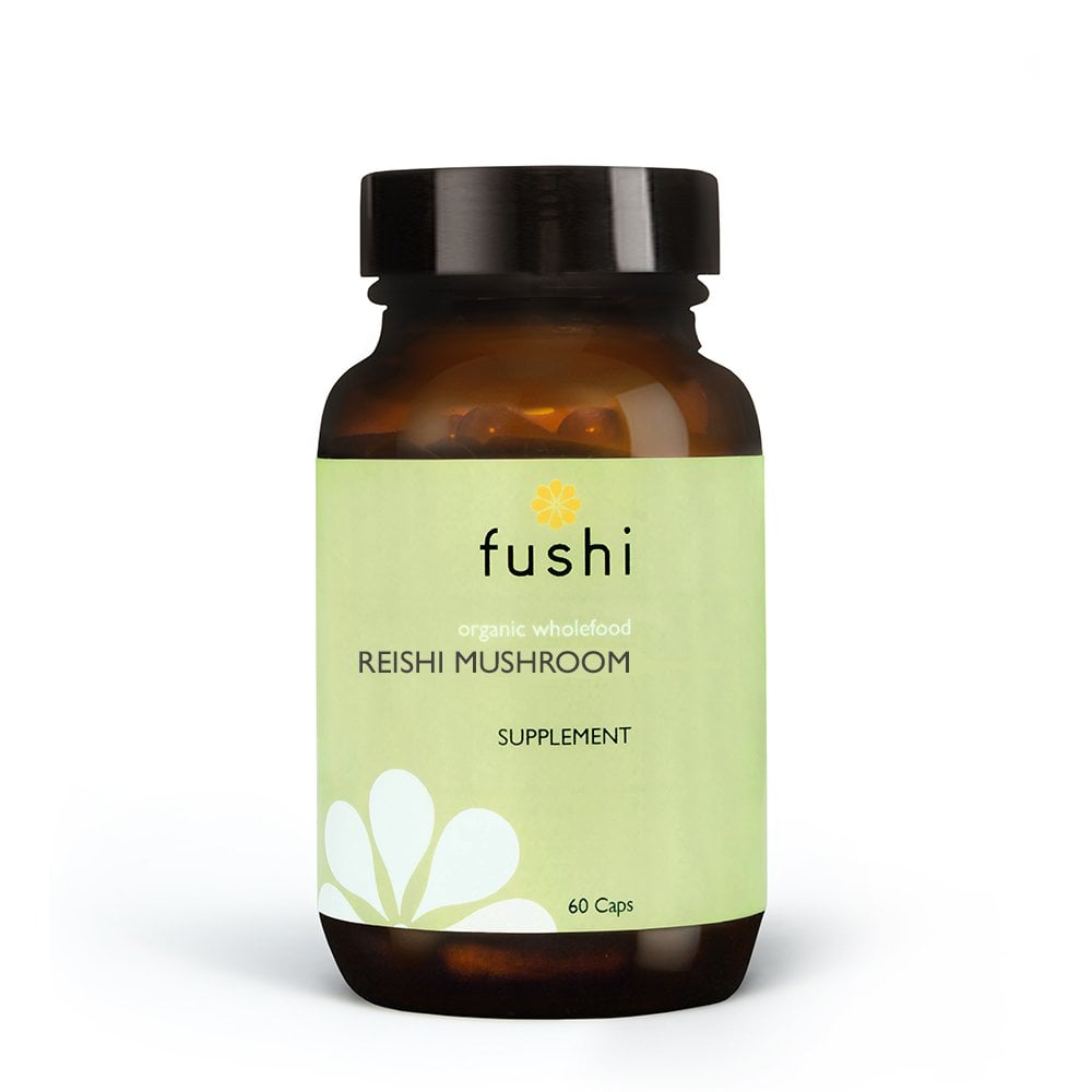 Fushi Wellbeing Reishi Mushroom Capsules, Organic Fresh-Ground®, 60 Veg Capsules