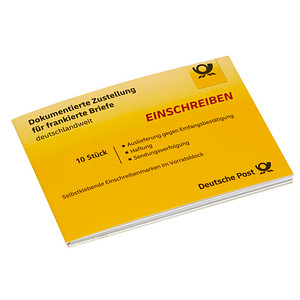 Deutsche Post Einschreiben-Label 2,50 € National 10 Stück