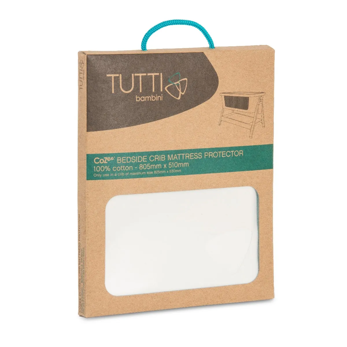  Bedside Crib Breathable Mattress Topper Protector, White