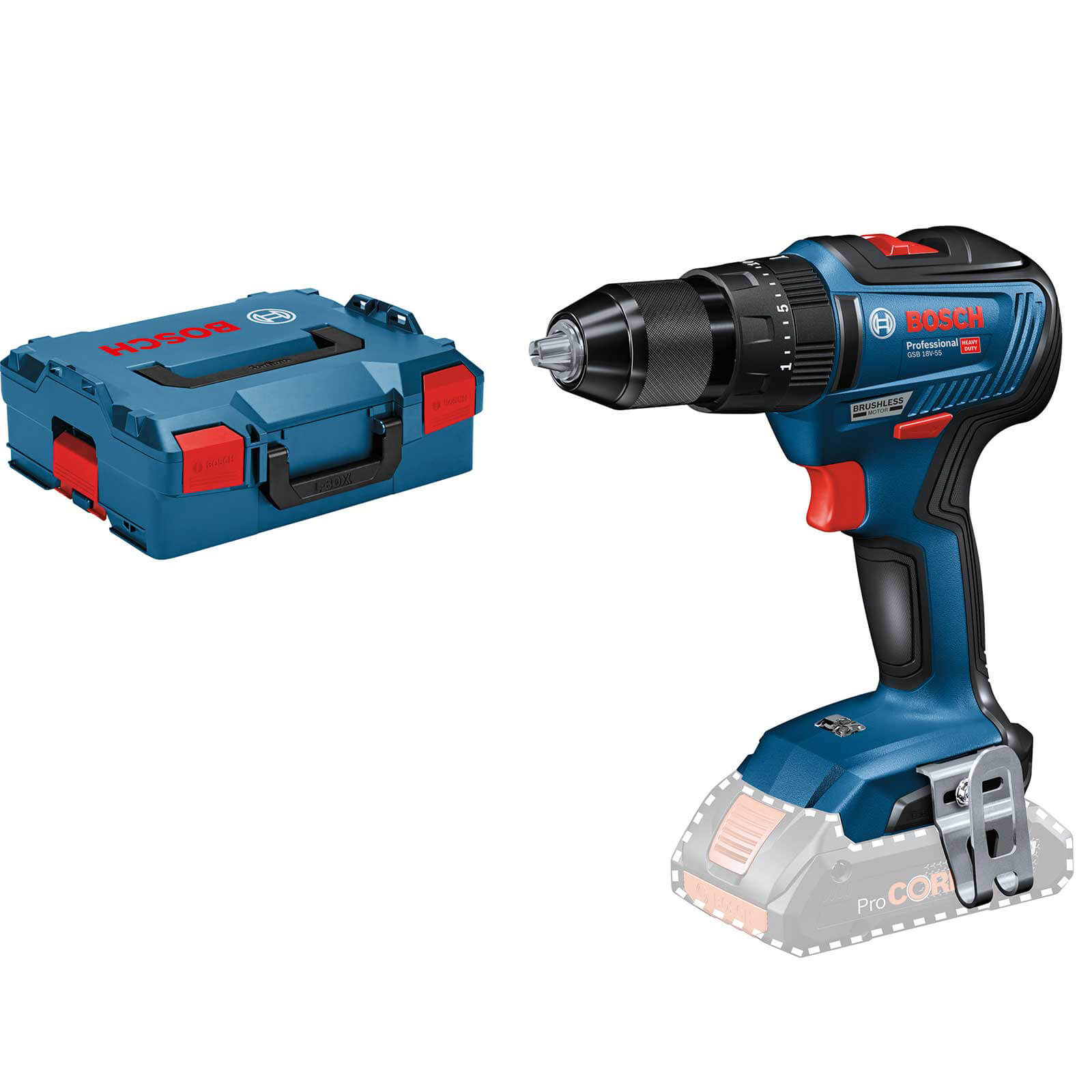 Bosch GSR 18V-110C Professional 18V Brushless Drill Driver w/ L-Boxx Toolbox