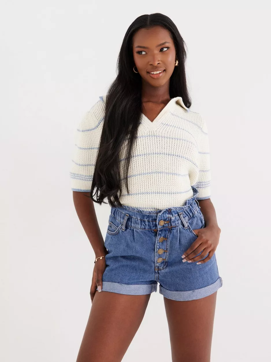 Only Denim Paperbag Shorts