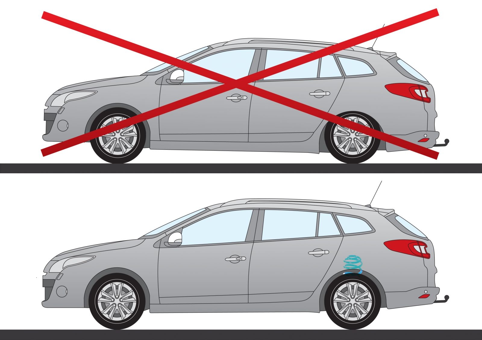Volkswagen Augmenter le jeu de ressorts