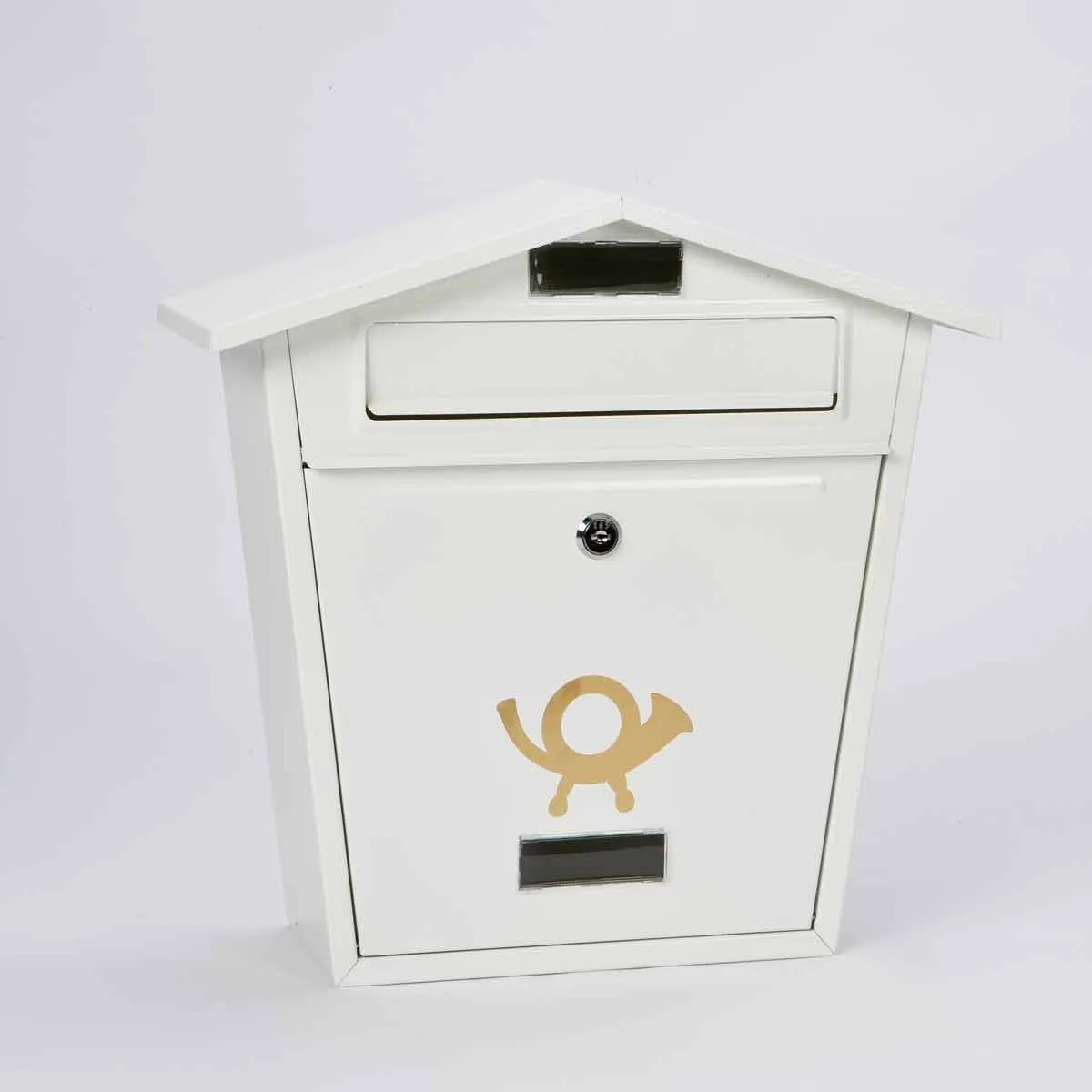 Arboria Garden Decor Steel Plate White Post Box 36X32X13Cm
