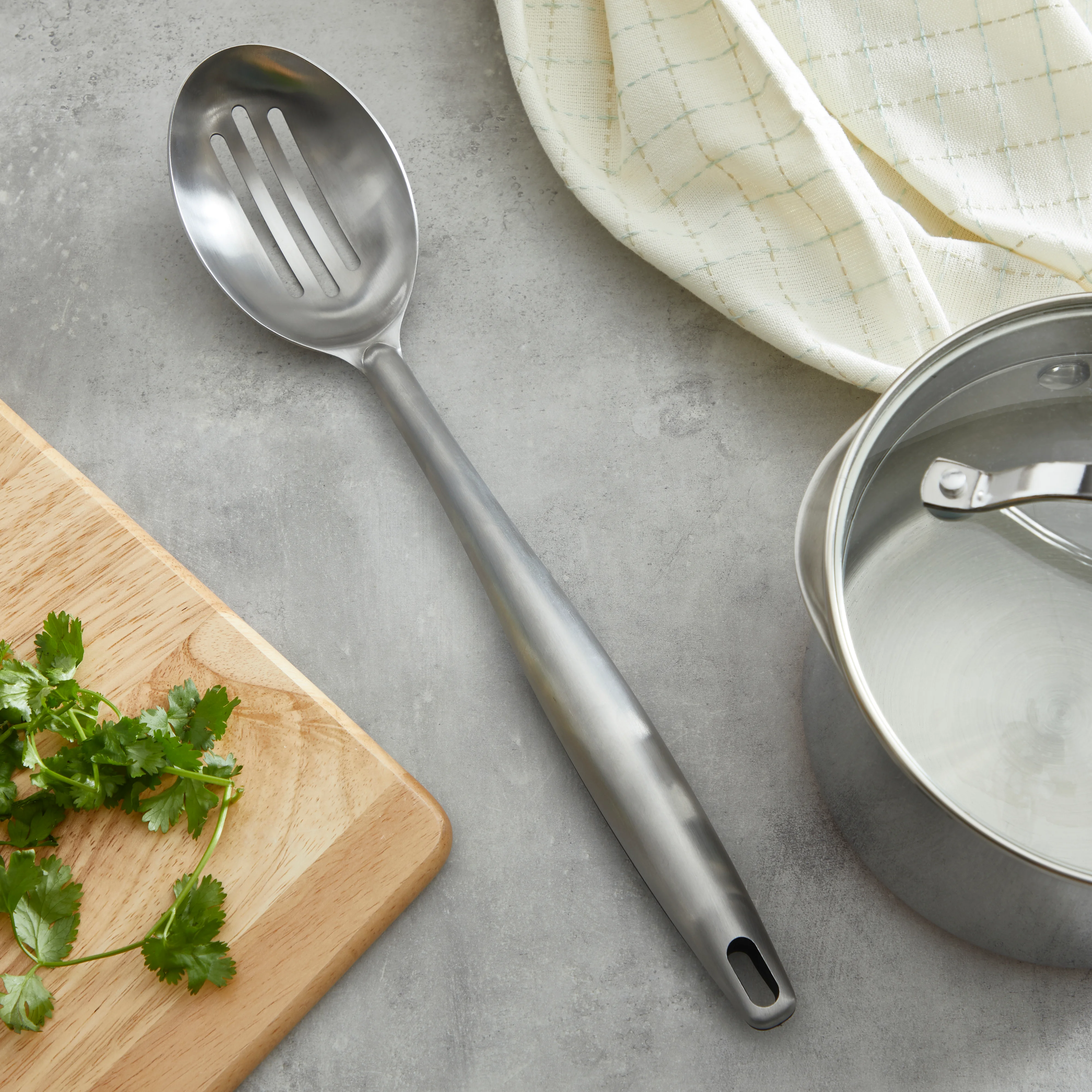 Dunelm Professional Slotted Spoon Silver