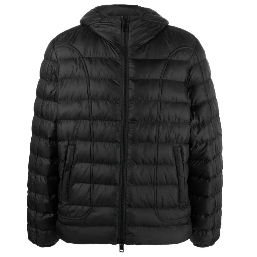 Diesel Men's Diesel Plain Black Padded Hooded Jacket - Size: 44/Regular