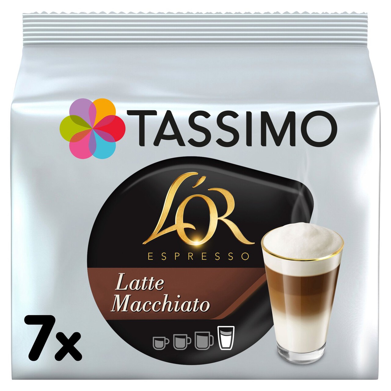 L'OR Tassimo Latte Macchiato Coffee Pods x7