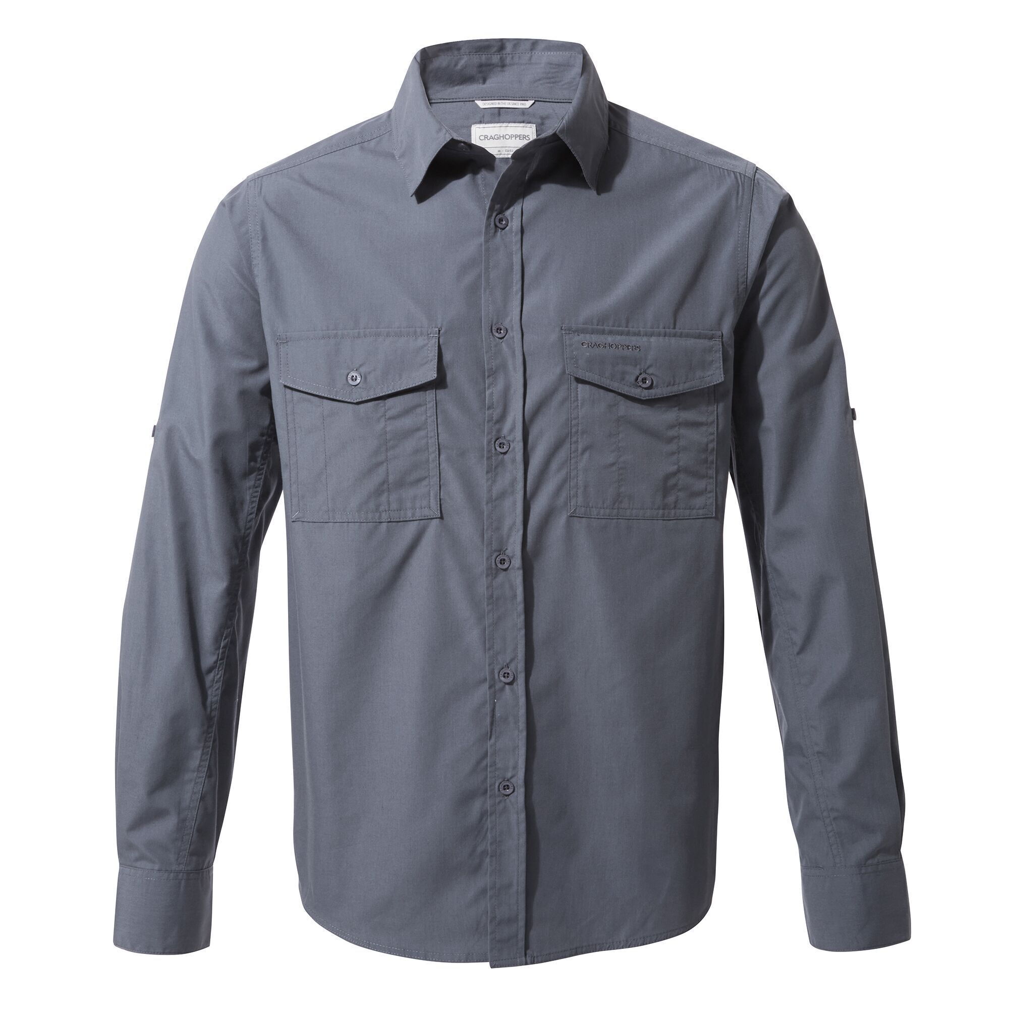 Craghoppers Mens Kiwi Long-Sleeved Shirt (S) (Ombre Blue)