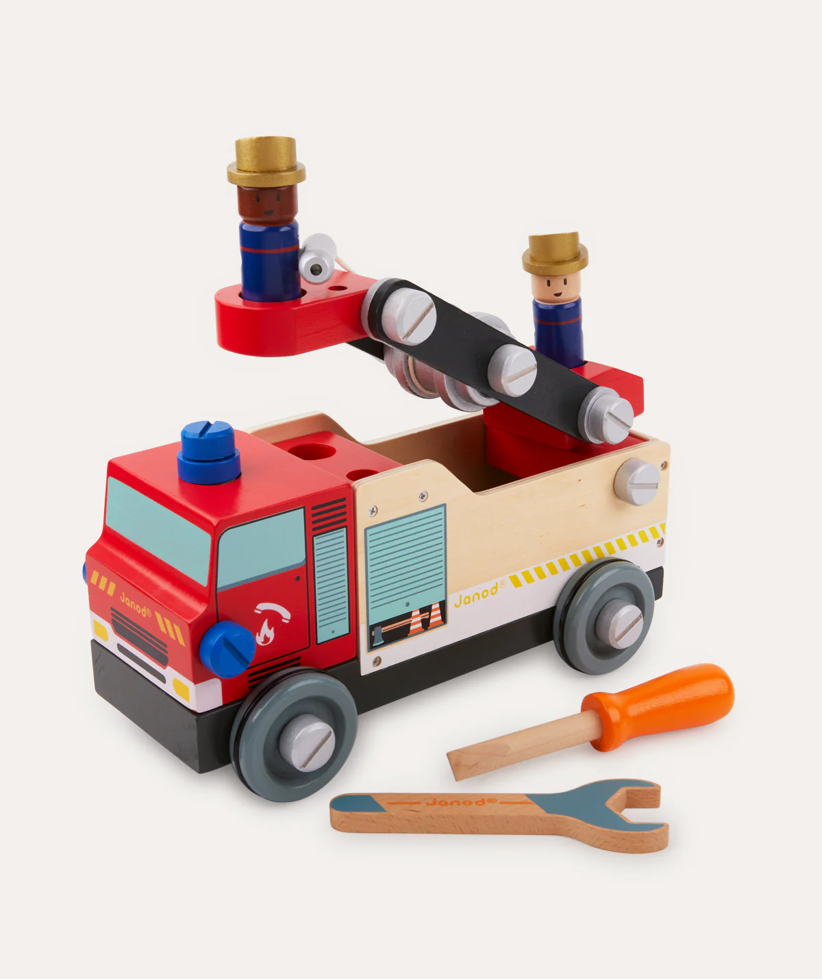 Janod Brico Kids Diy Fire Truck, Cars, Planes & Trains, Red