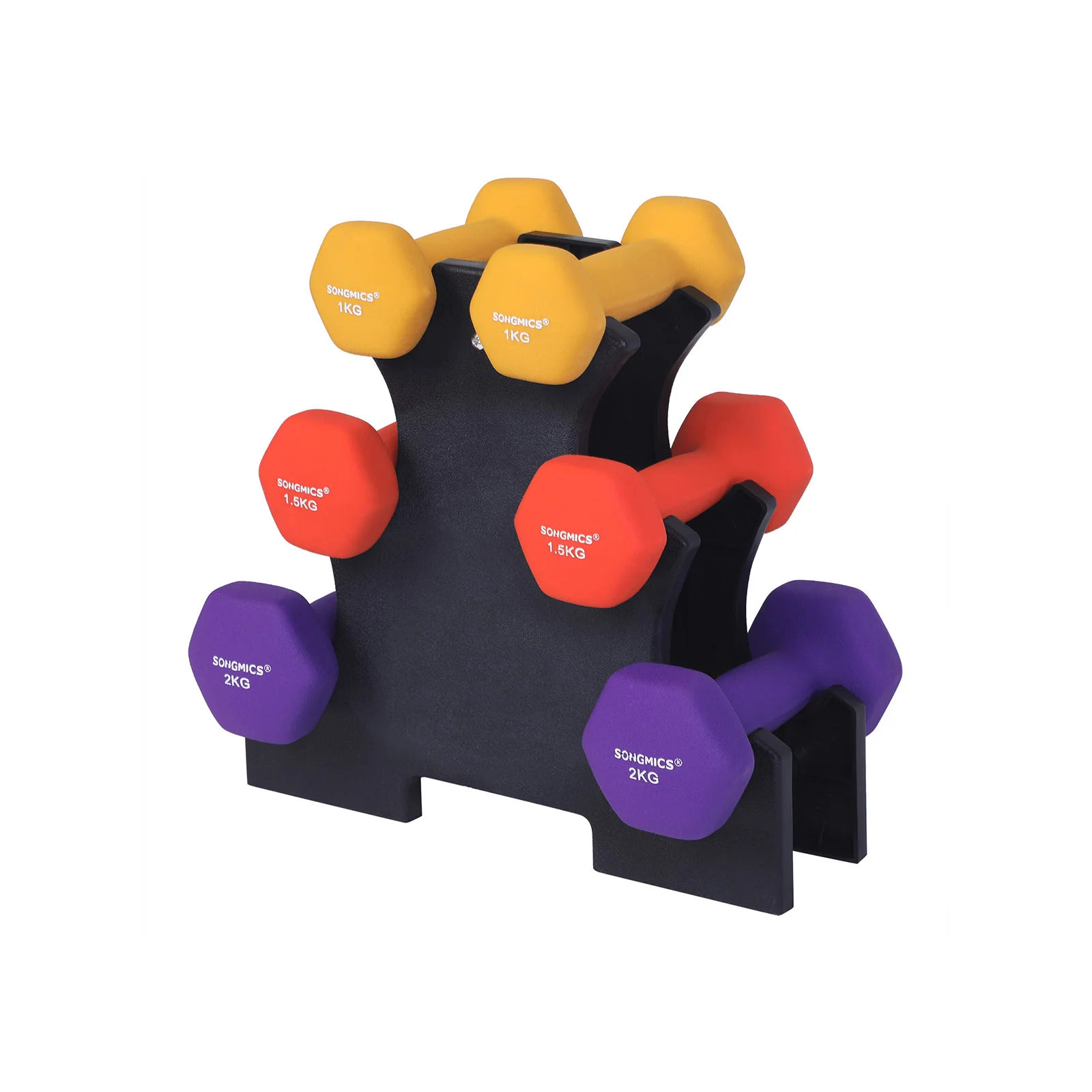SONGMICS Various Coloured Vinyl Dumbbells