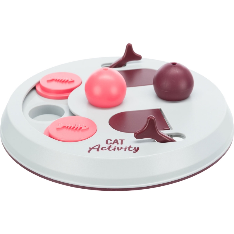 Trixie Cat Activity Flip Board Strategy Game Light Grey/Berry/Pink - 23cm