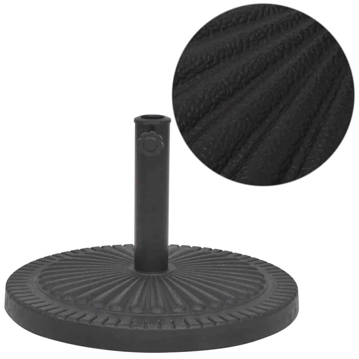 VidaXL Parasol Base Resin Round Black 14 kg