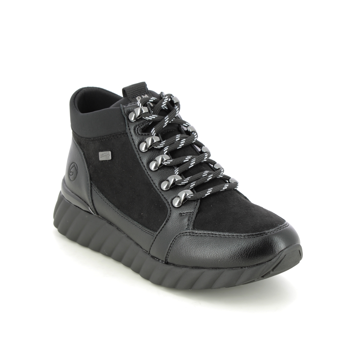 Remonte D5978-03 Winters Tex Black Womens Lace Up Boots