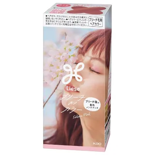 Kao - Liese Bleach On Color Bubble Hair Color Kit Sakura Pink - 108ml
