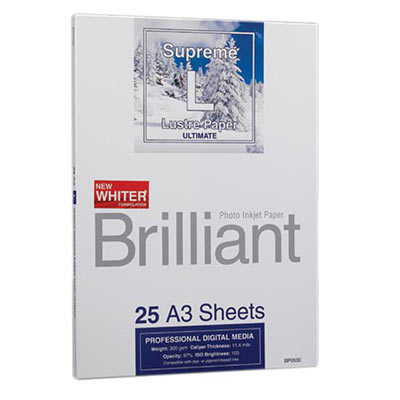 Brilliant Supreme Lustre Paper A3 x 25 Sheets