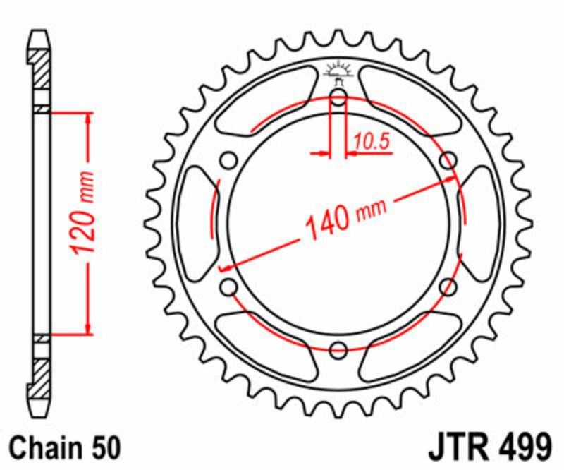 JT SPROCKET s Steel Rear Motorcycle Sprocket