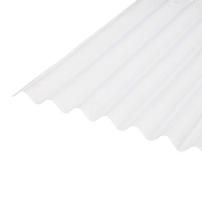 Corrubit Clear Pvc Corrugated Roofing Sheet (L)2M (W)950mm (T)0.8mm