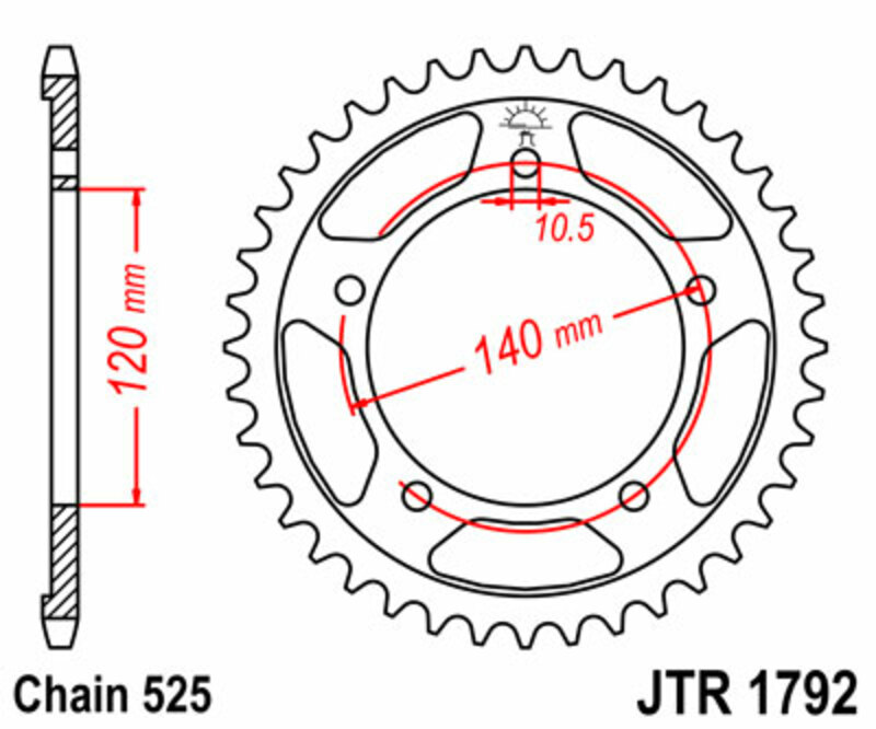 JT SPROCKET s Steel Rear Motorcycle Sprocket