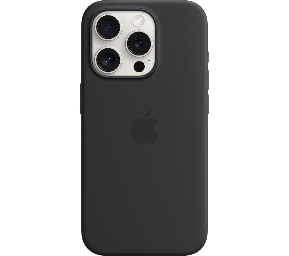 Apple iPhone 15 Pro Silicone Case with MagSafe - Black, Black