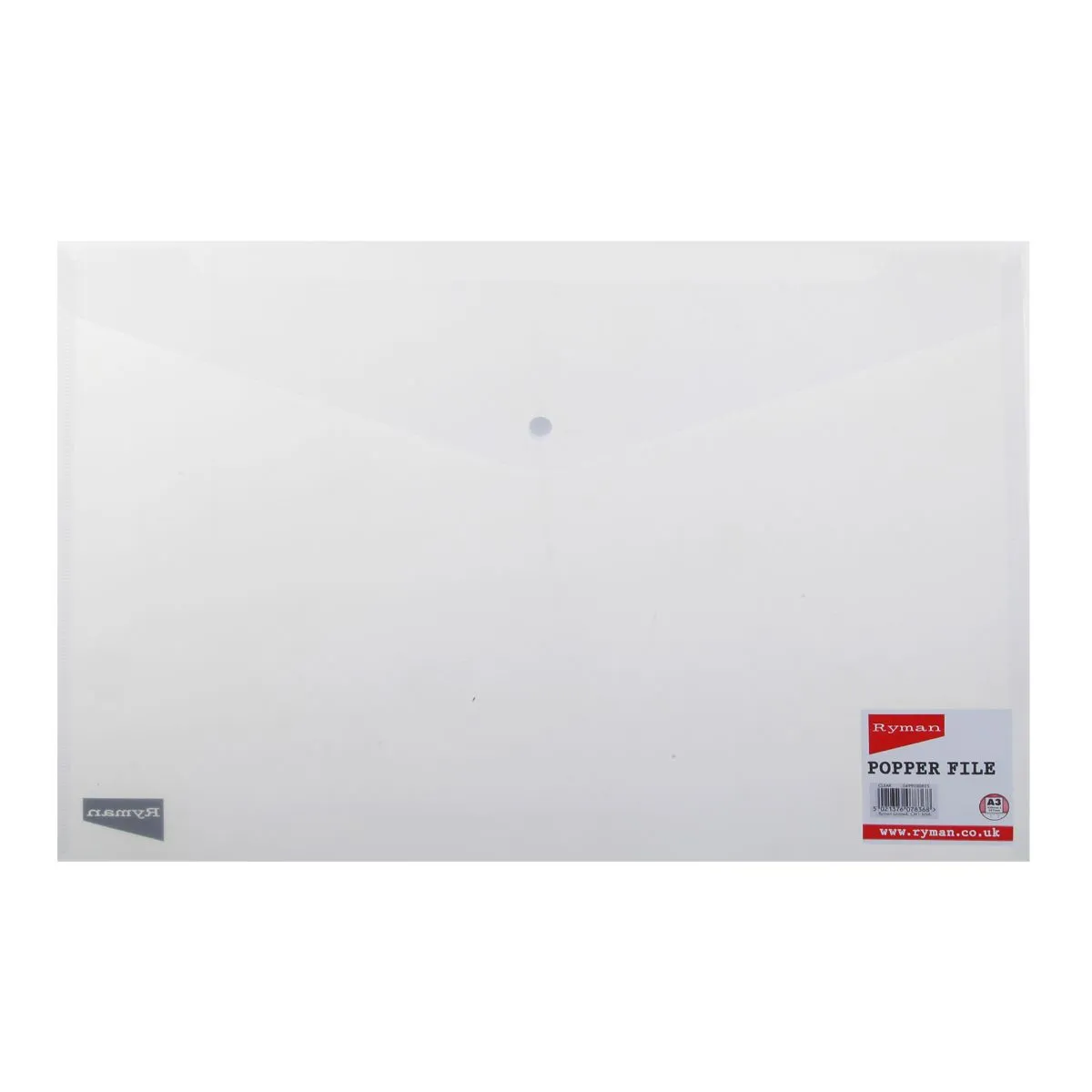 Ryman Popper File A3 Landscape Clear, Clear