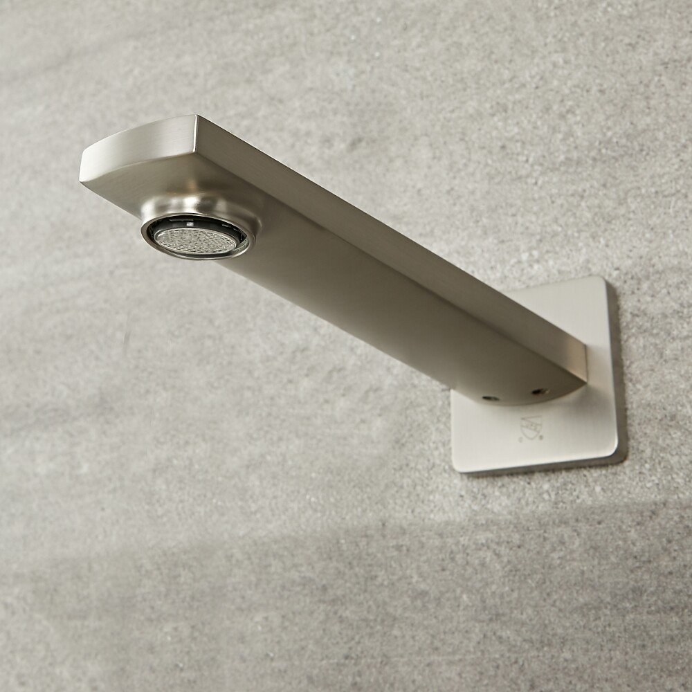 HudsonReed Milano Hunston - Wall Mounted Basin or Bath Spout - Brushed Nickel