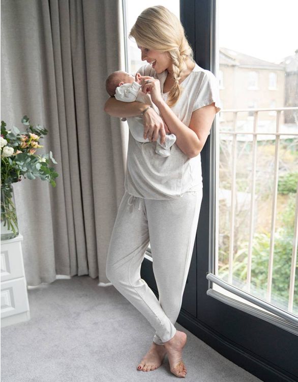 Séraphine Karen Loungewear Maternity Set, Oatmeal Melange