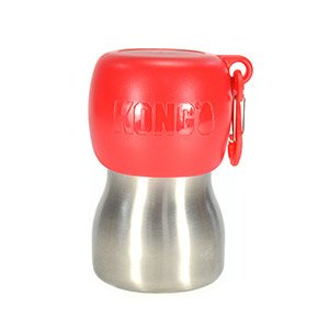KONG H2o Stainless Steel Dog Water Bottle Red - 9.5oz
