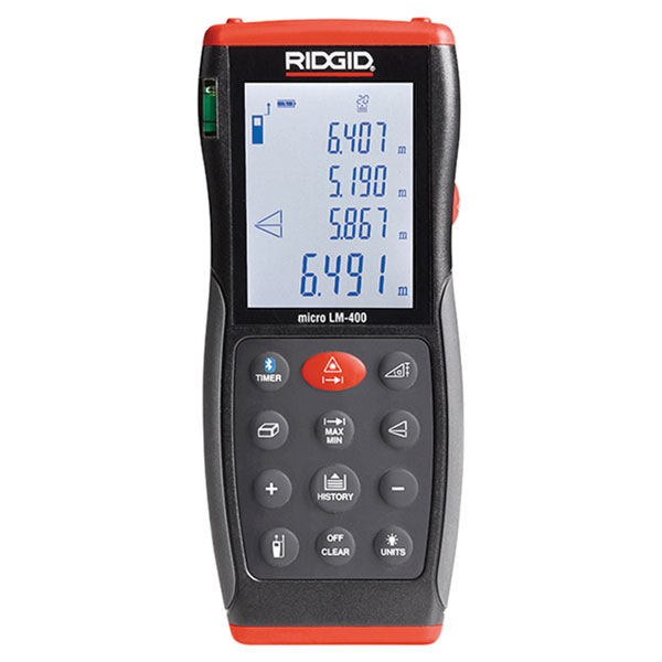 Ridgid 36813 Micro Lm-400 Advanced Laser Distance Measure 70m