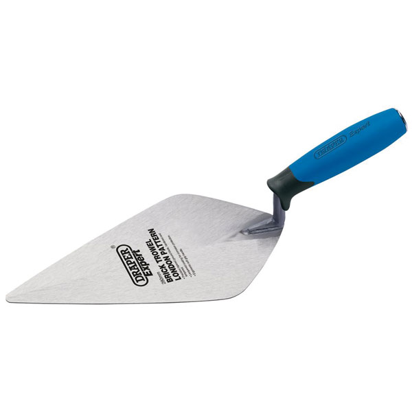 Draper Expert 82148 Soft Grip Stainless Steel London Pattern Brick Trowel (275mm)
