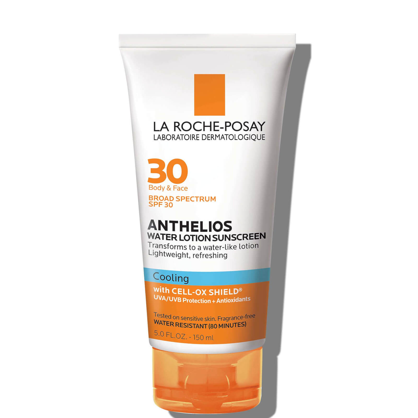 La Roche-Posay Anthelios Cooling Water-Lotion SPF 30, Body and Face Sunscreen with Antioxidants, 5 Fl. Oz.