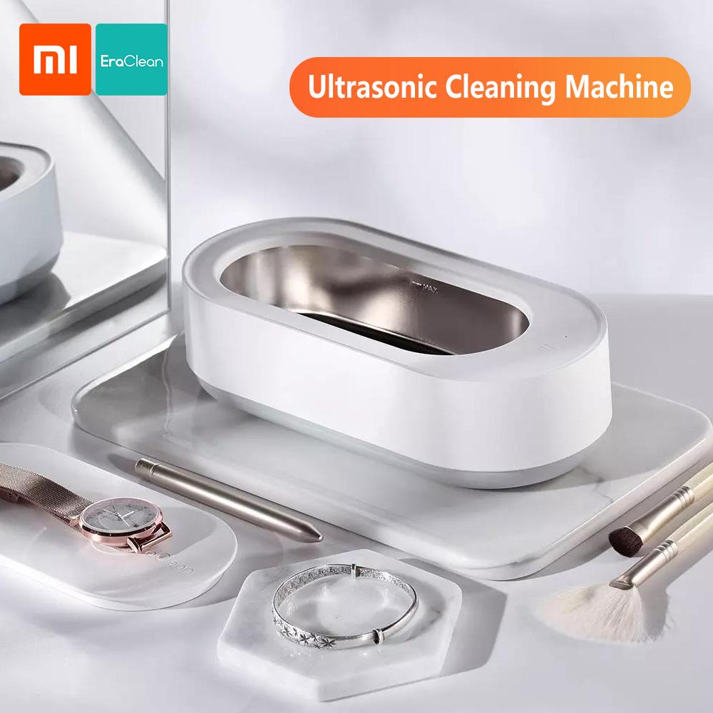 Xiaomi Youpin EraClean Ultrasonic Professional Cleaner Machine 45000Hz High Frequency Vibration Lightweight for Eyeglasses Jewelry Rings Coins Toys white