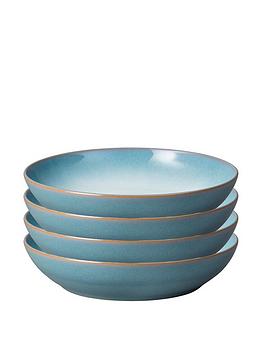 Denby Azure Haze Set Of 4 Pasta Bowls|