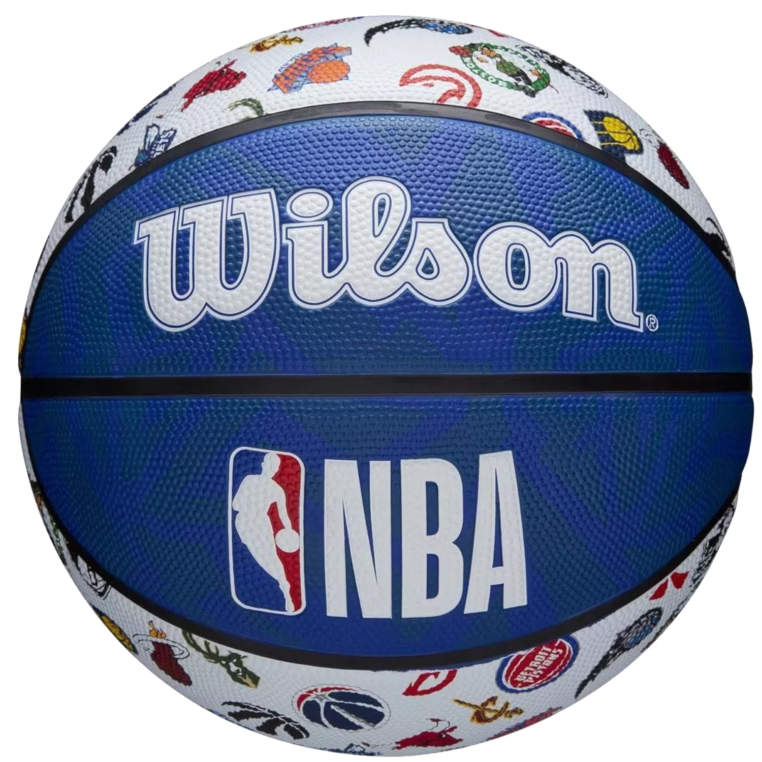Wilson Nba All Team Basketball, White/blue, Unisex, Balls & Gear, Wtb1301xbnba