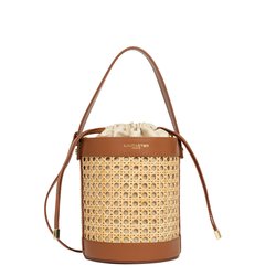 Bolso Cubo Con Cordones M Cannage Rotin