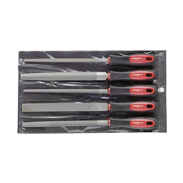 Gedore Gedore File set tri.+sq.+flat+rnd+half-rnd 5pcs