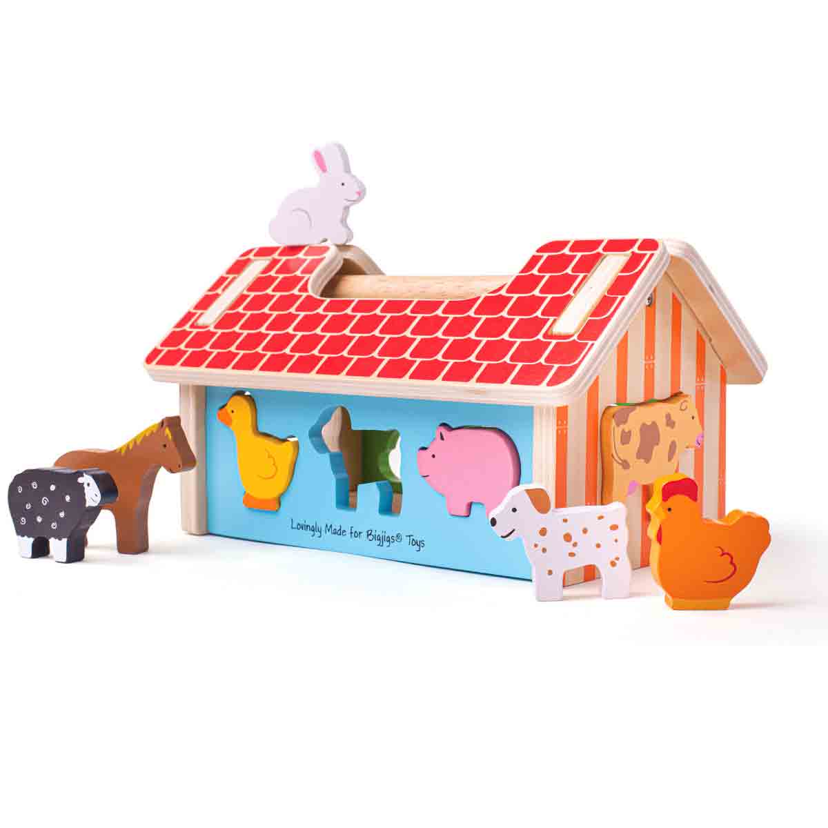 Baby Bigjigs Wooden Farmhouse Sorter