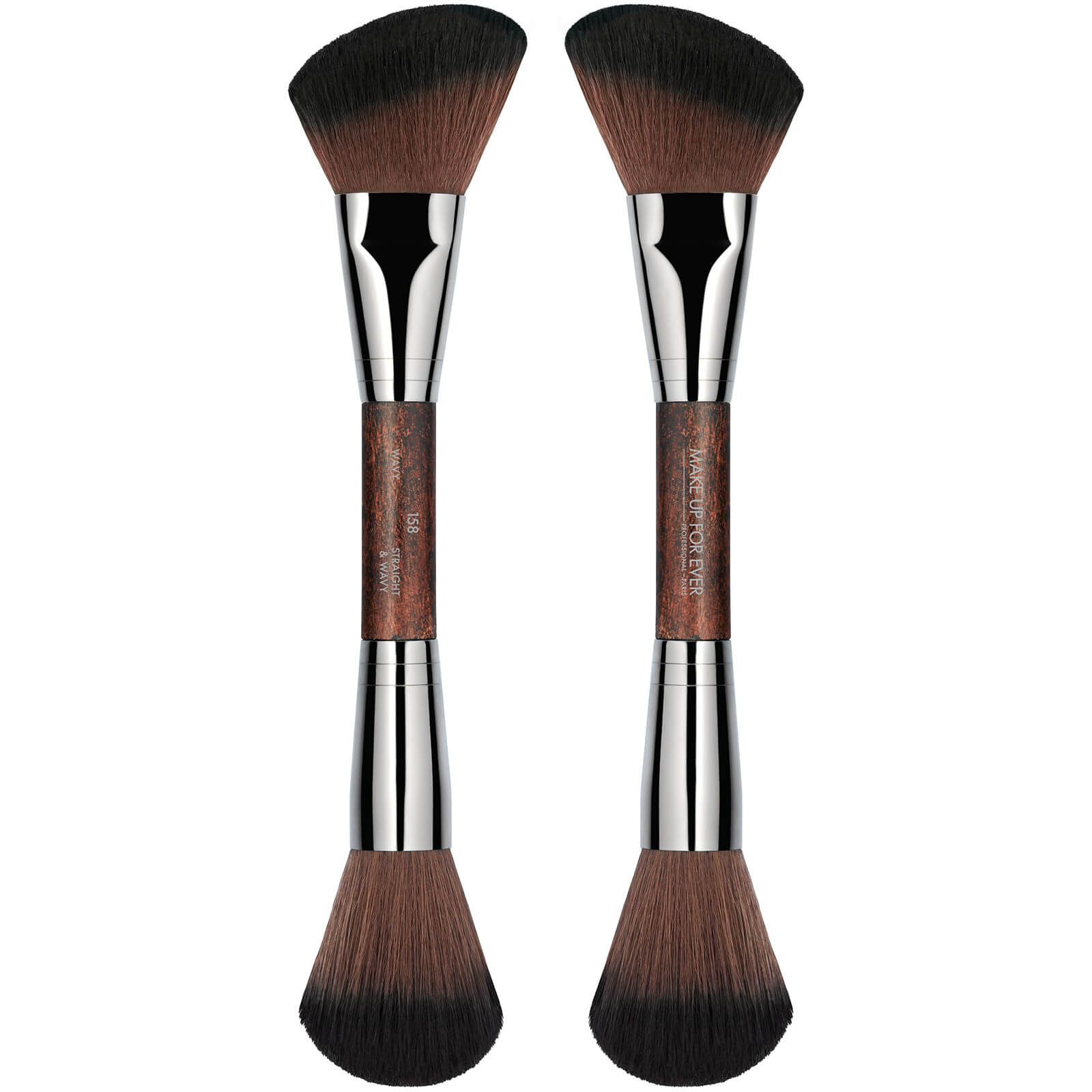 Make Up For Ever #158 Double-Ended Sculpting Brush - Blush and Highlighter -