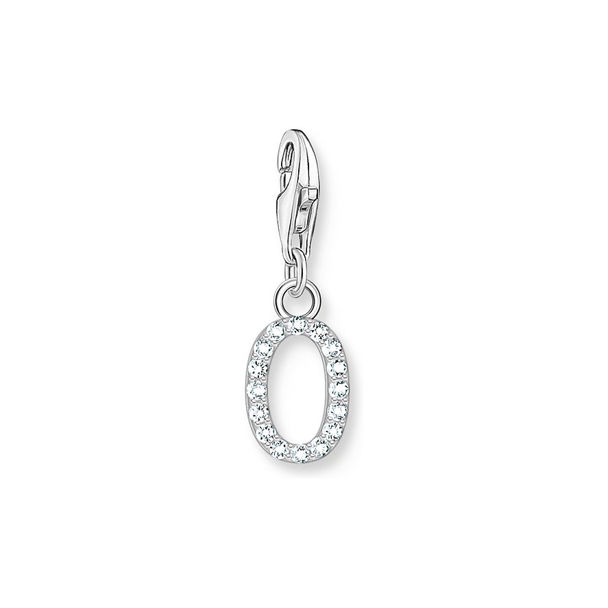 Thomas Sabo Charmista White Zirconia Letter O Charm Pendant 1952-051-14
