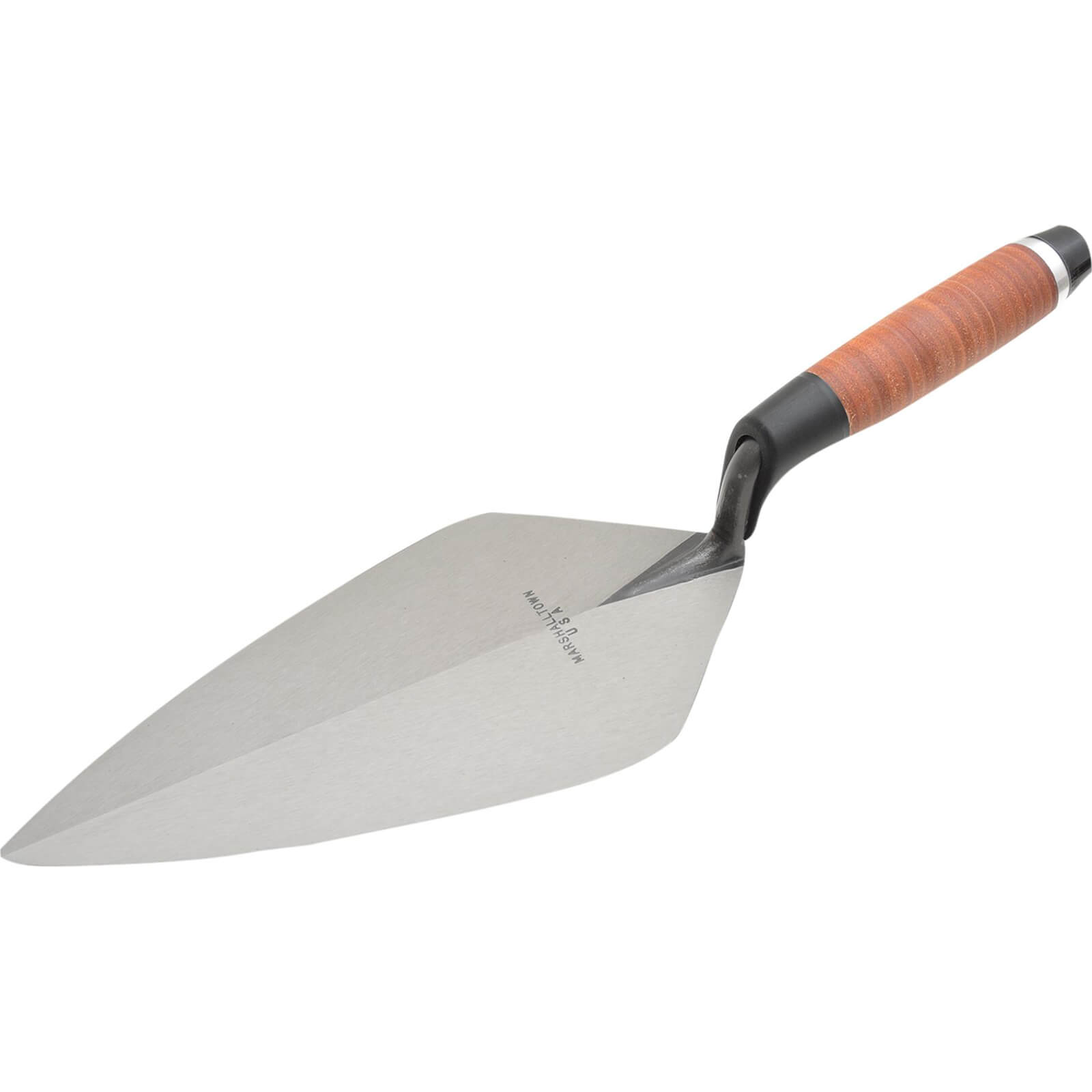 Marshalltown 34L Wide London Pattern Brick Trowel Leather Handle 12In