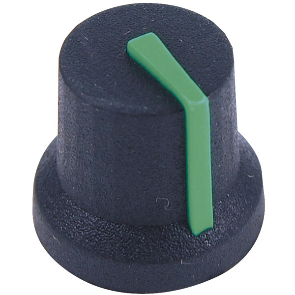 Cliff CL170852BR K87MBR Series Knob Black 6mm D Green Pointer