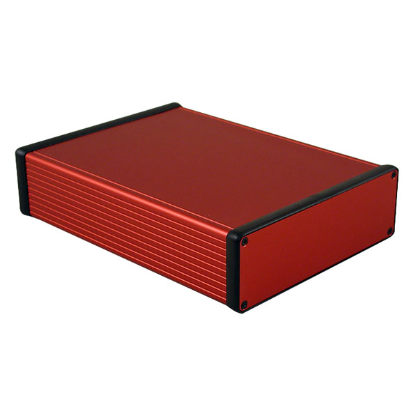 HAMMOND ELECTRONICS Hammond 1455T2201RD Extruded Aluminium Enclosure 220 x 165 x 51.5m...