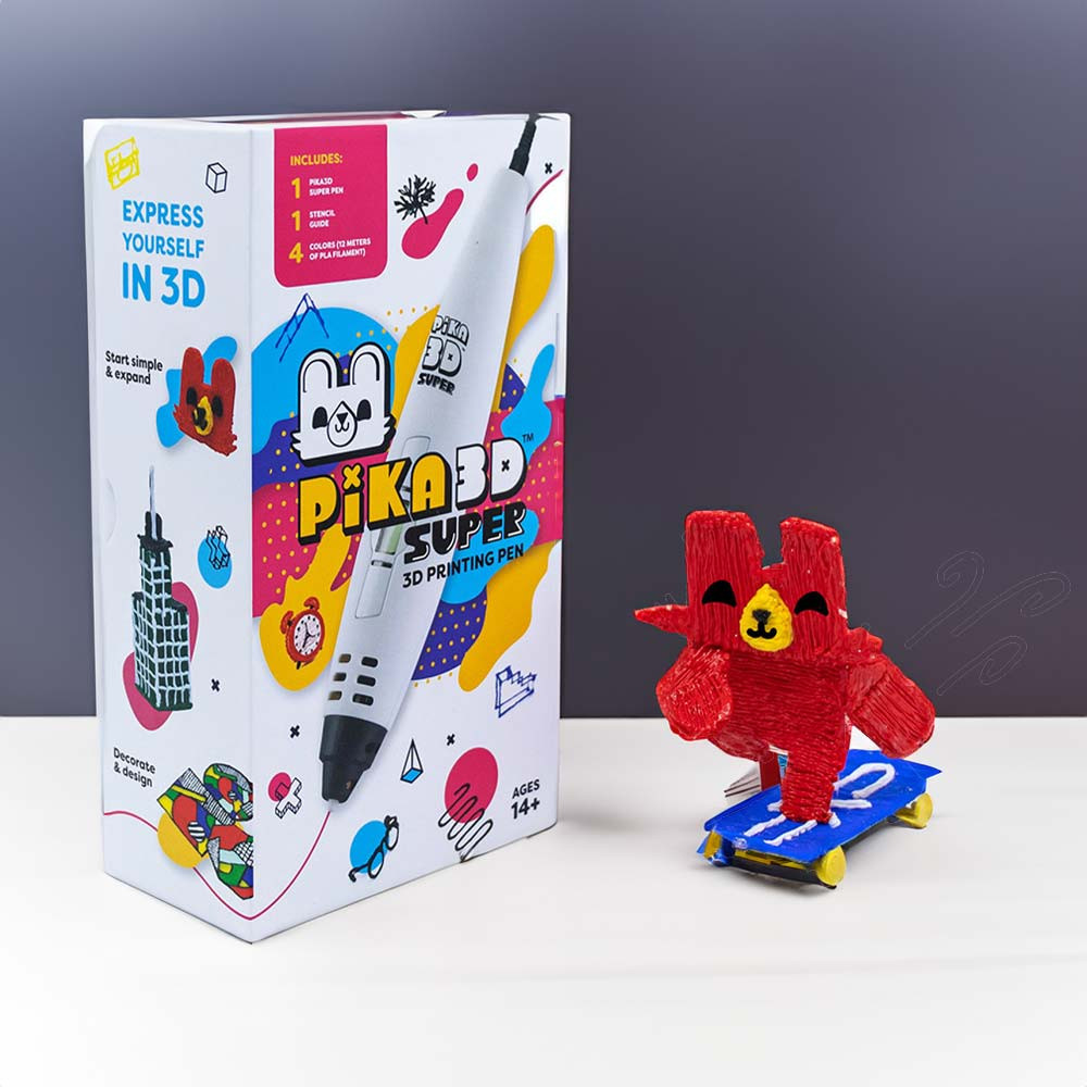PIKA3D Super 3D Printing Pen and Filament Starter Set