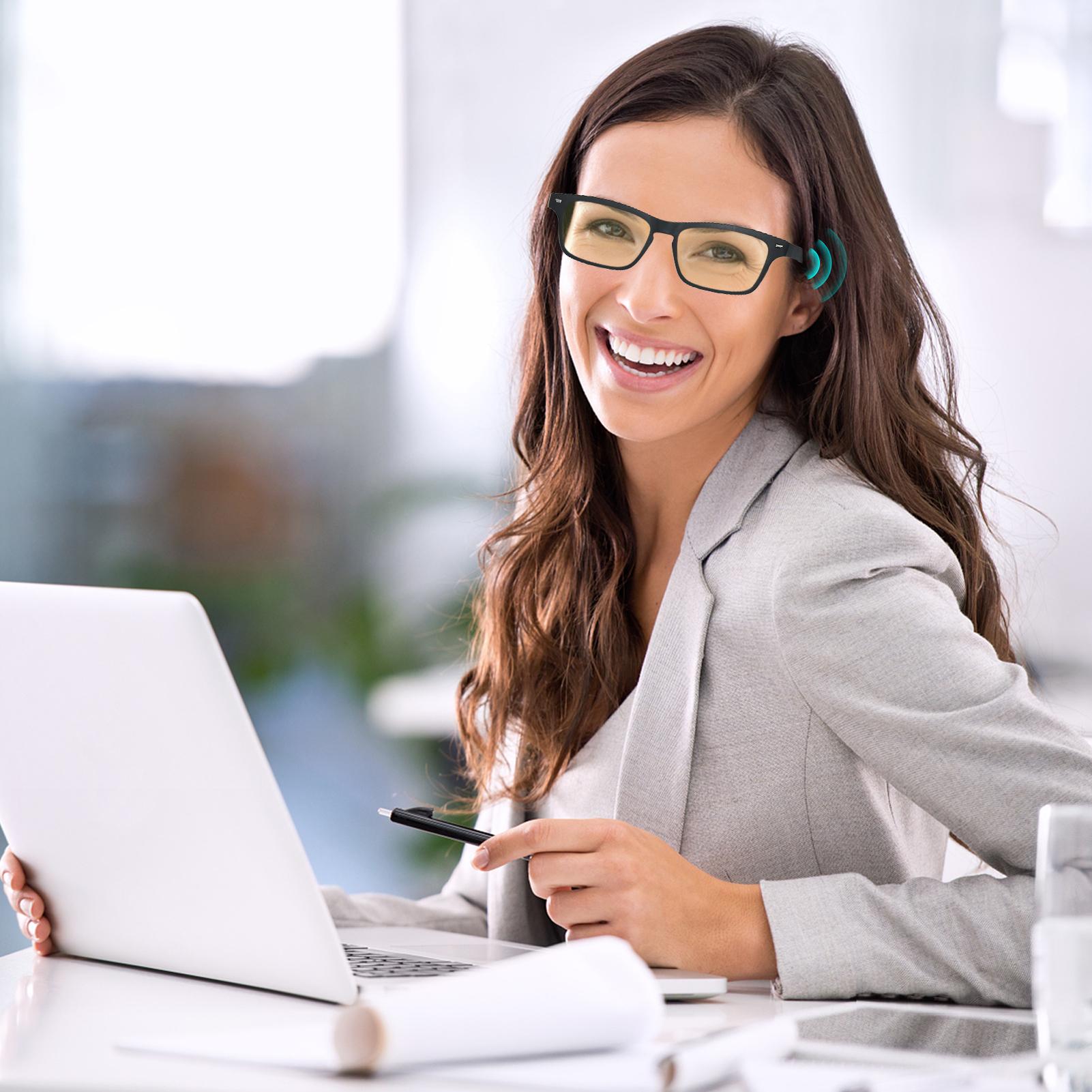 TOMTOP JMS Smart Audio Glasses Wirelessly BT Music Glasses Music & Hands-Free Calling Polarized Eyeglasses Type1 Blue Light Blocking Eyeglasses