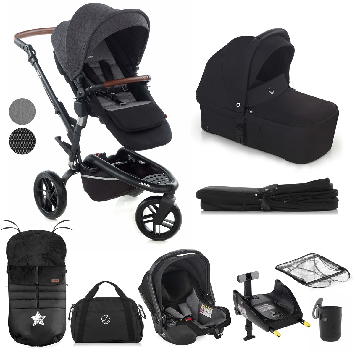 Jané Trider + Sweet + Koos iSize R1 - 10 Piece Travel System Bundle