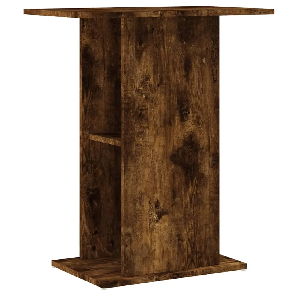 VidaXL Aquarium Stand Smoked Oak 60.5x36x72.5 cm Engineered Wood