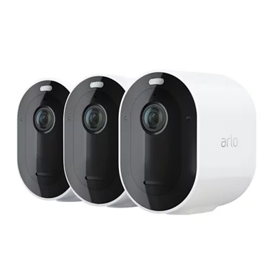 Arlo Pro 3 Smart Security System with Three 2K HDR Cameras, White