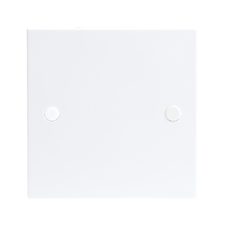 Knightsbridge White 1G Blanking Plate Electric Wall Switch Box