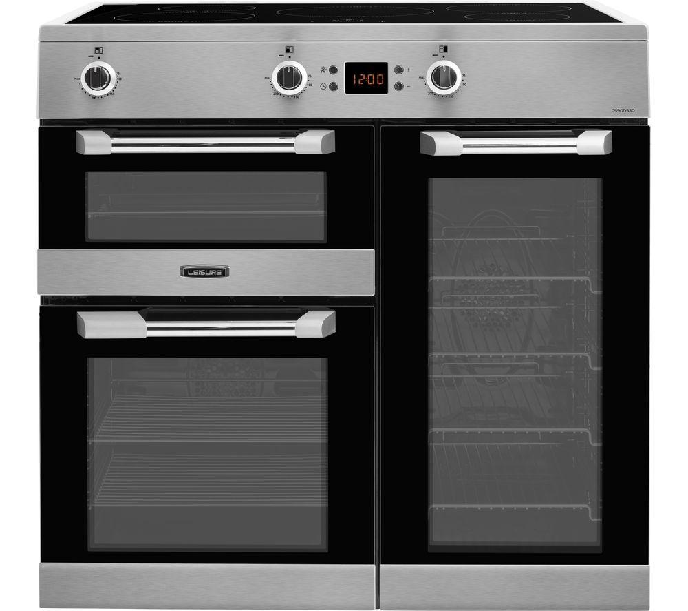 Leisure CS90D530X 90cm Electric Range Cooker with Induction Hob - Stainless Steel - A/A/A Rated