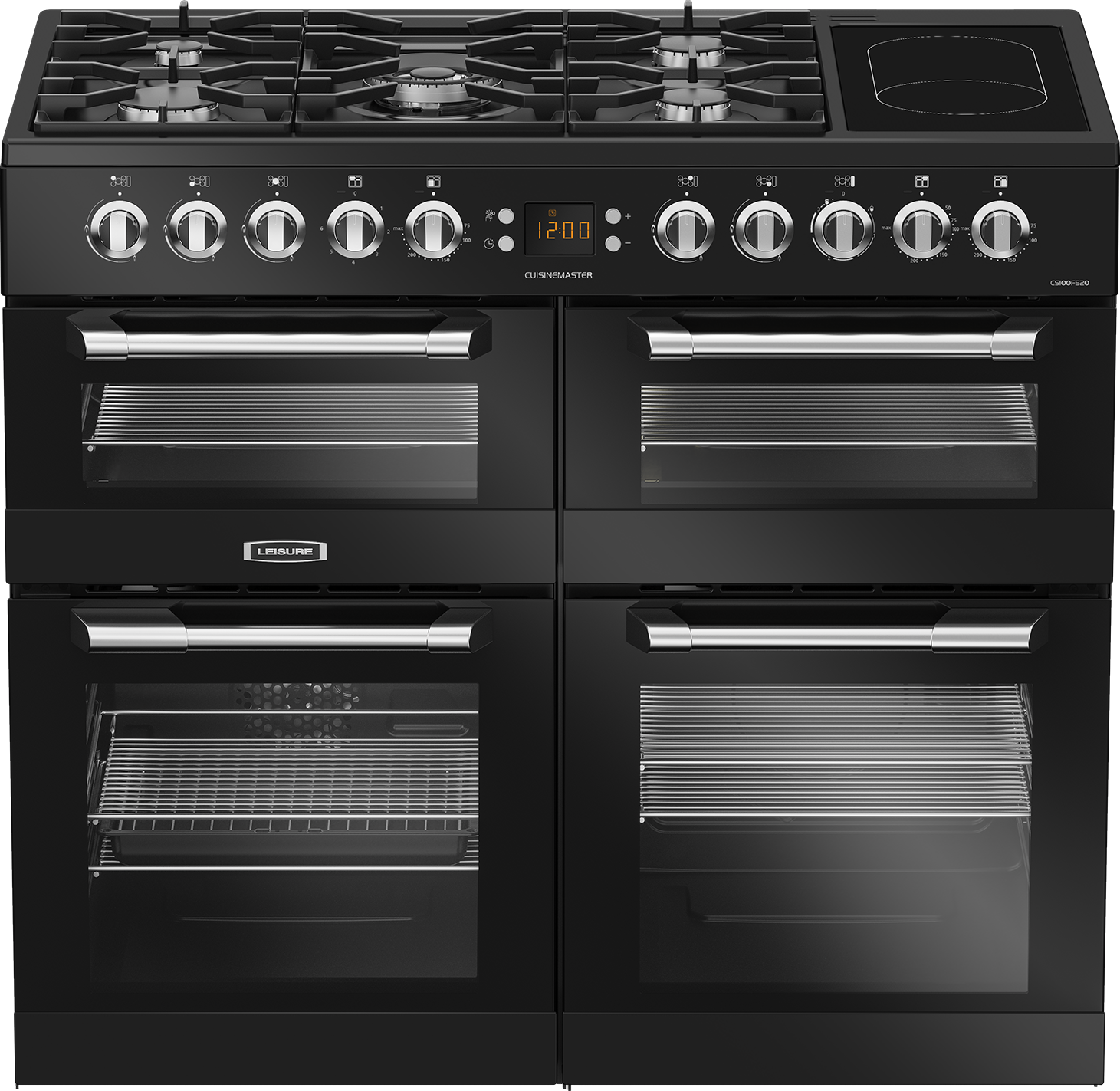 Leisure Cuisinemaster CS100F520K 100cm Dual Fuel Range Cooker - Black - A/A/A Rated