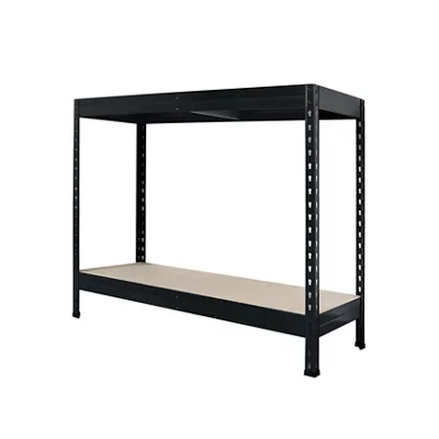 GoodHome Rand 2 Shelf Hdf & Steel Shelving Unit (H)900mm (W)970mm (D)600mm